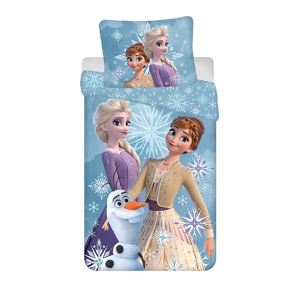 Disney Frozen White Snowflake otroška posteljnina 100cm—135 cm, 40cm—60 cm