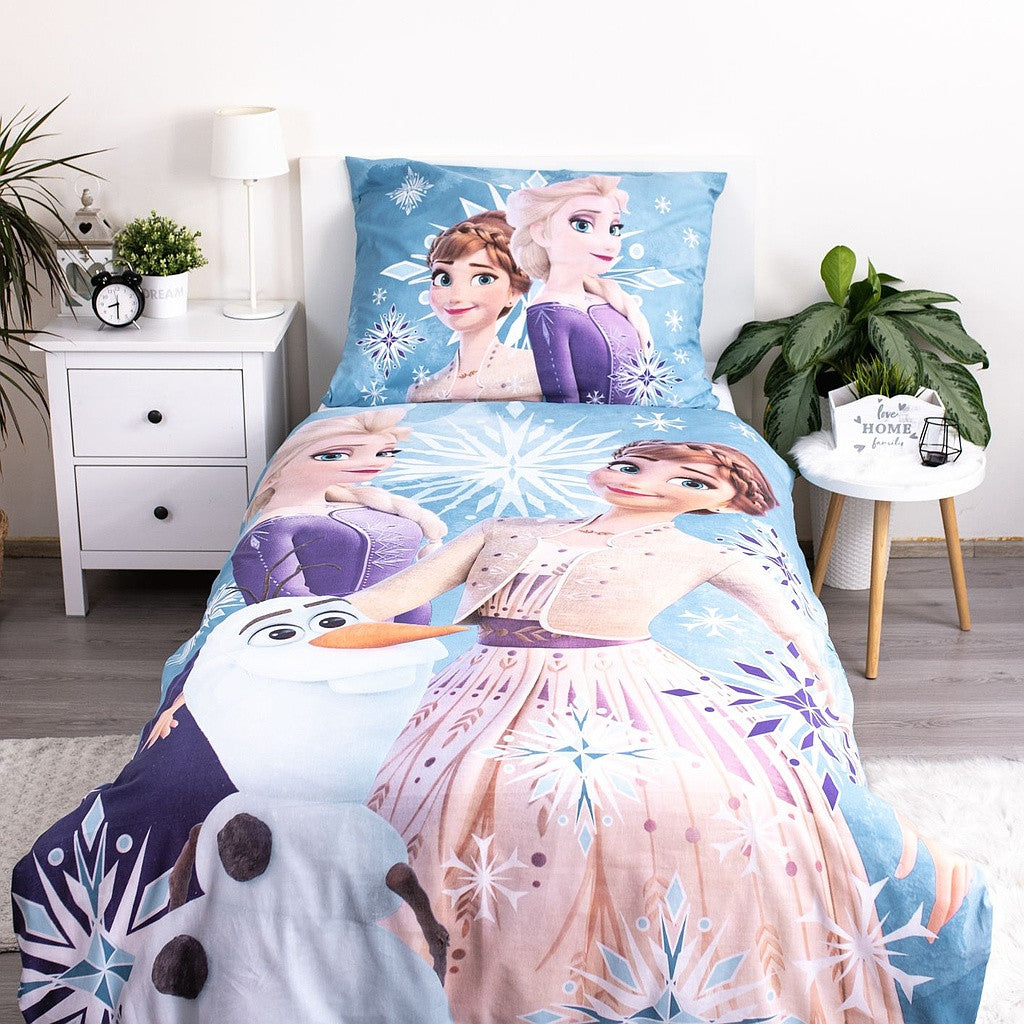 Disney Frozen White Snowflake otroška posteljnina 100cm—135 cm, 40cm—60 cm