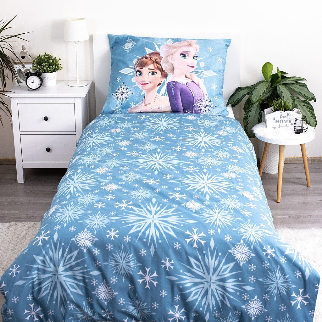 Disney Frozen White Snowflake otroška posteljnina 100cm—135 cm, 40cm—60 cm