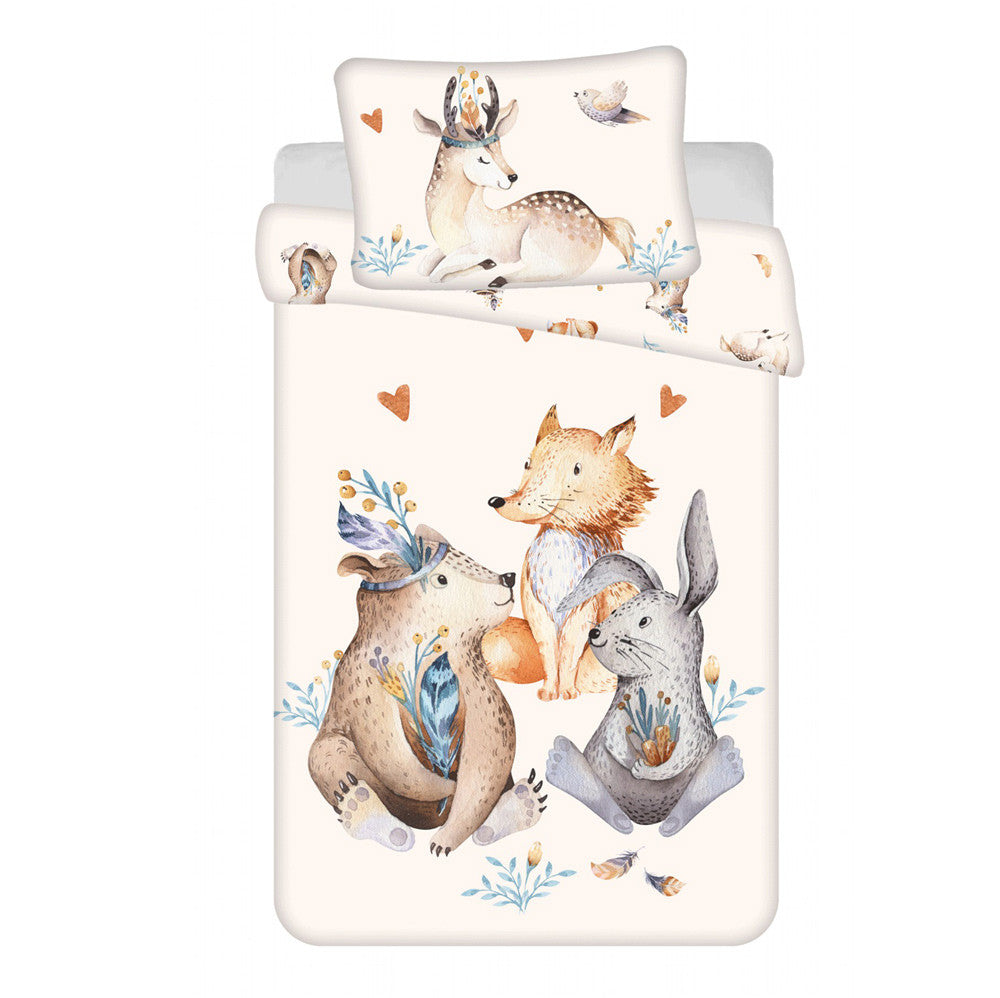Komplet otroške posteljnine Animals Woodland 100cm—135cm, 40cm—60cm