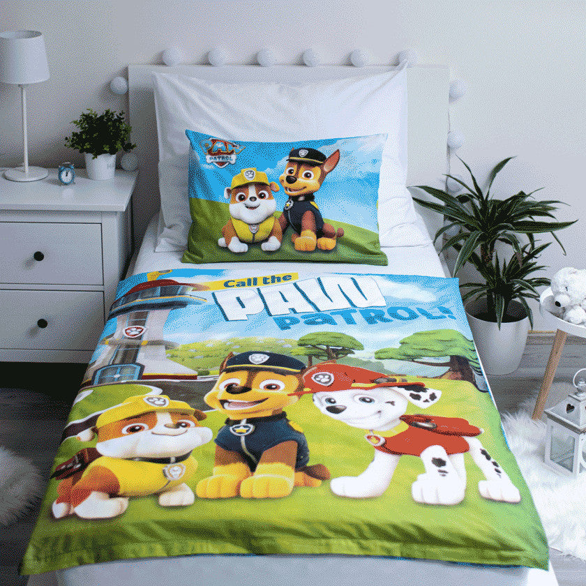 Komplet otroške posteljnine Paw Patrol Tower 100cm—135cm, 40cm—60 cm