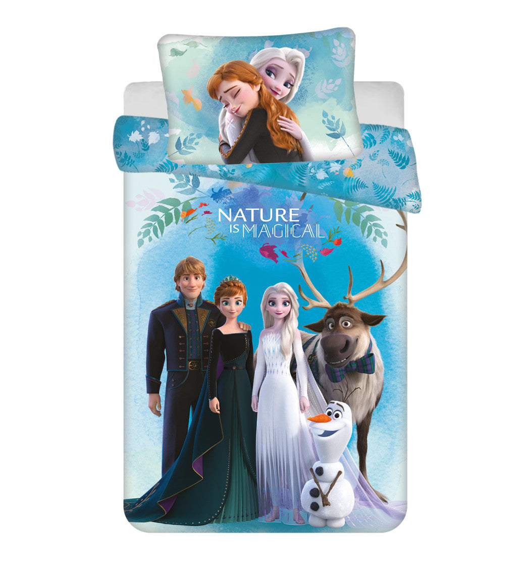 Disney Frozen Nature is Magical otroška posteljnina 100cm—135 cm, 40cm—60 cm