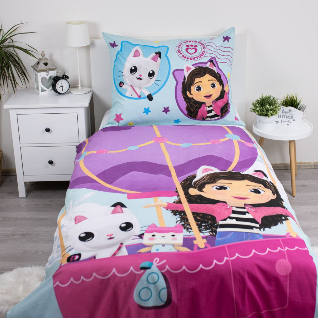 Komplet posteljnine Gabby's Dollhouse Balloon 140cm—200cm, 70cm—90 cm