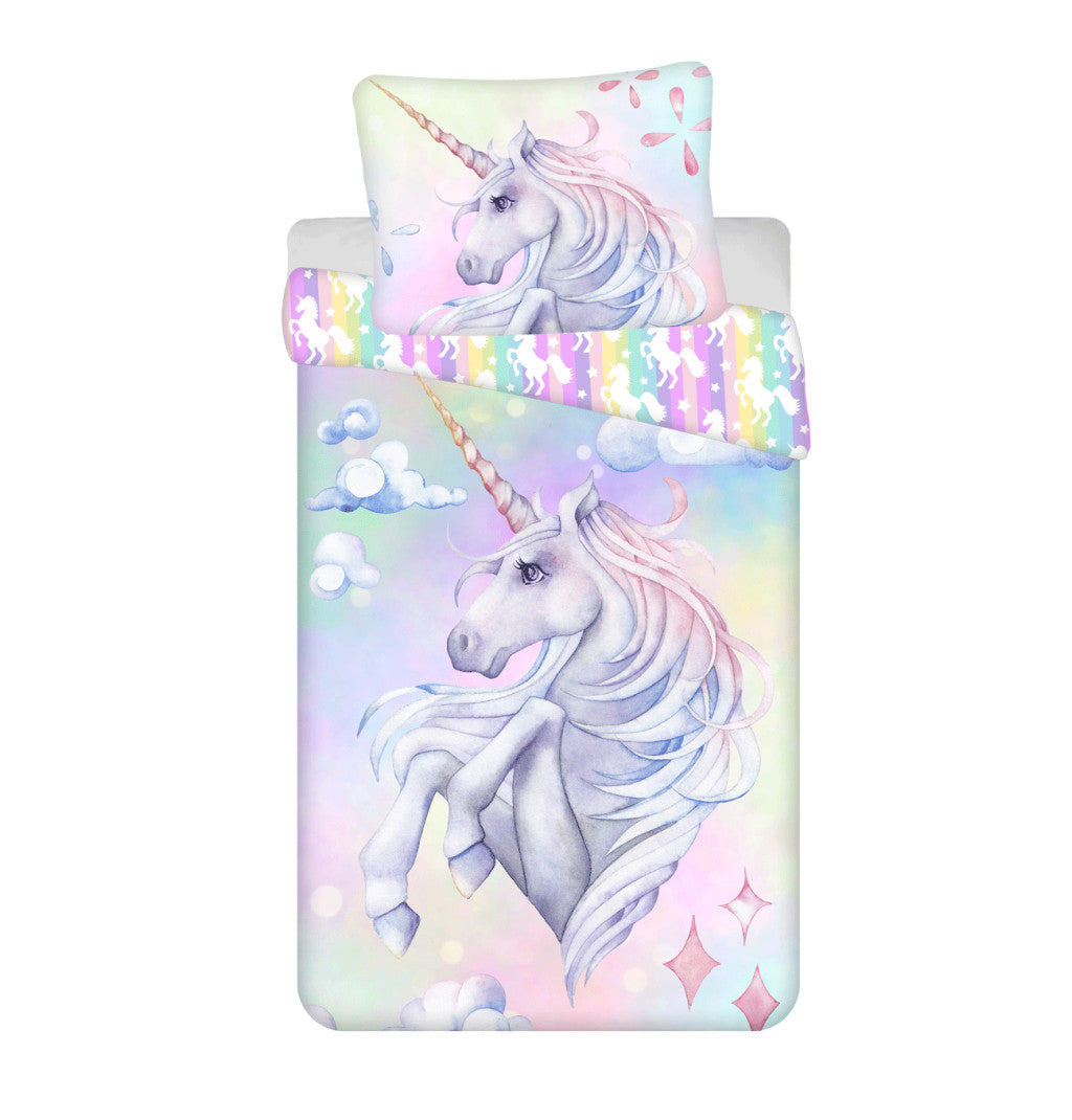 Otroška posteljnina Unicorn Pastel Rainbow
