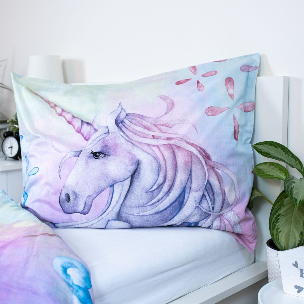 Otroška posteljnina Unicorn Pastel Rainbow