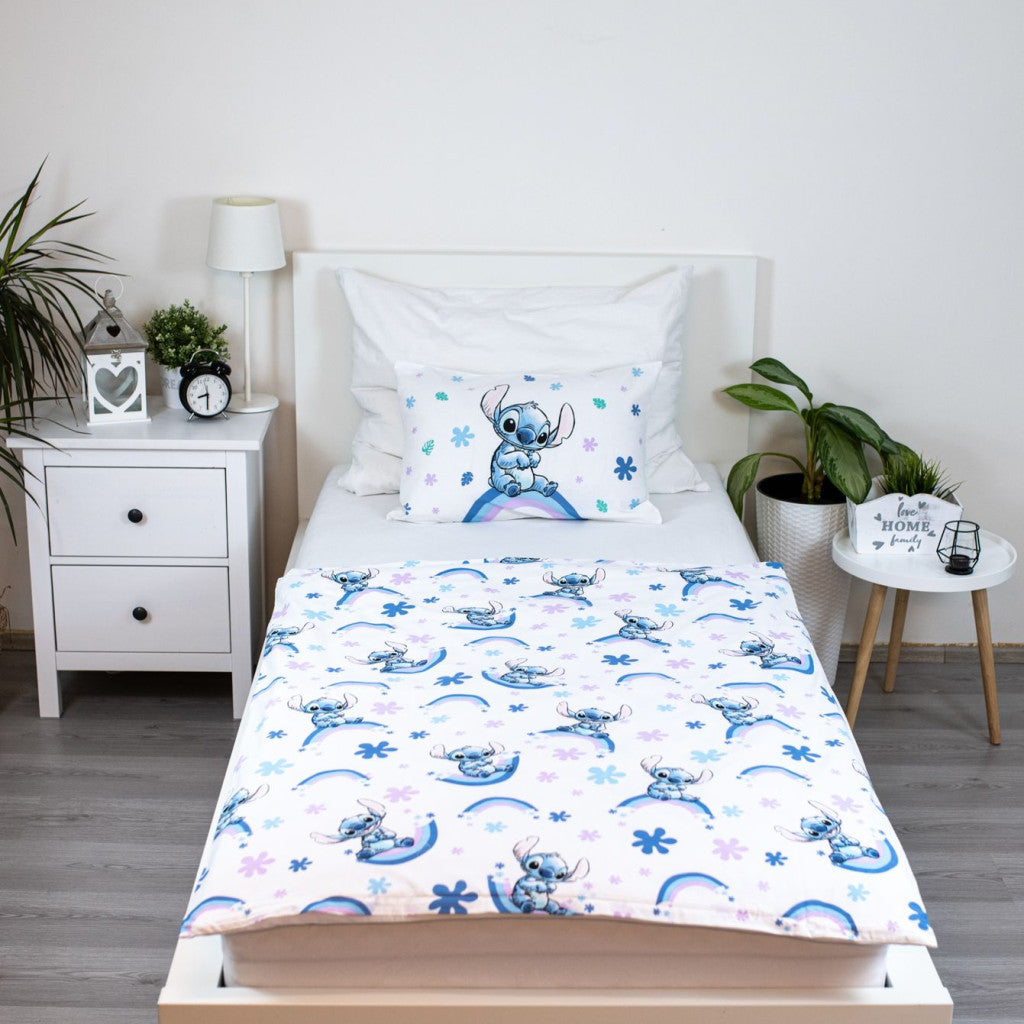Disney Lilo and Stitch Rainbow Komplet otroške posteljnine 100cm—135 cm, 40cm—60 cm