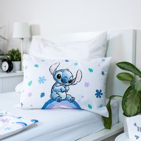 Disney Lilo and Stitch Rainbow Komplet otroške posteljnine 100cm—135 cm, 40cm—60 cm