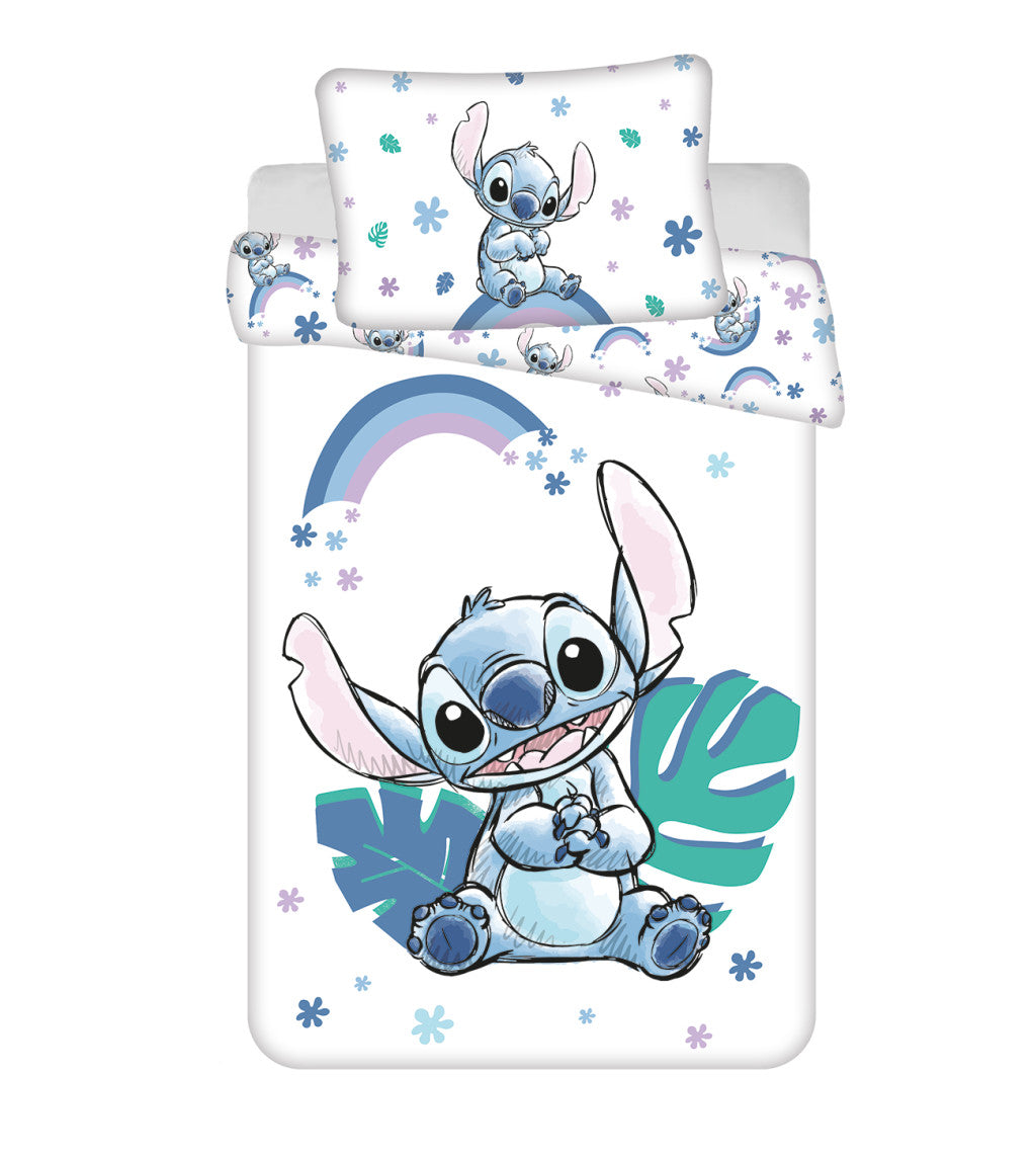 Disney Lilo and Stitch Rainbow Komplet otroške posteljnine 100cm—135 cm, 40cm—60 cm
