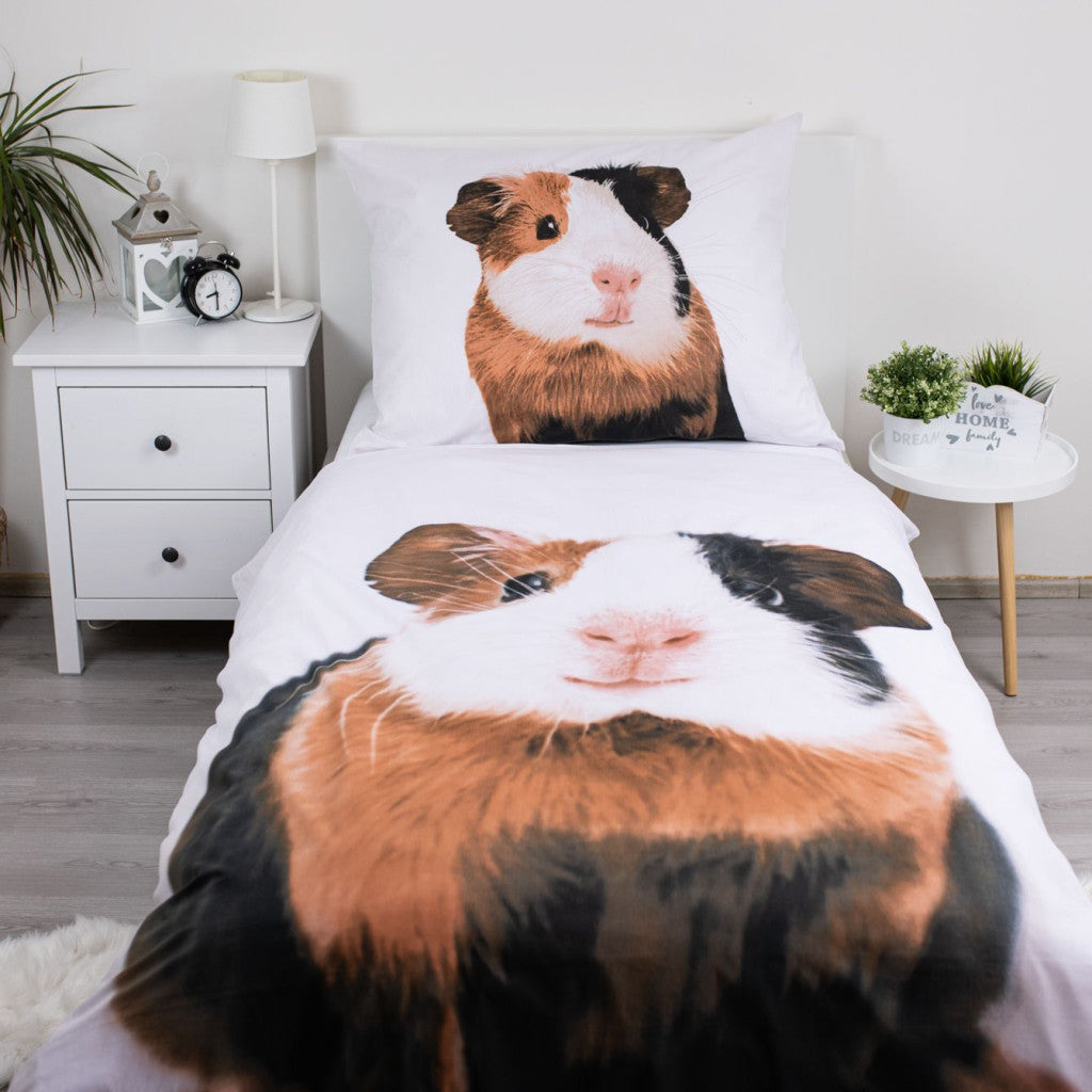 Otroška posteljnina Animals Guinea Pig bela