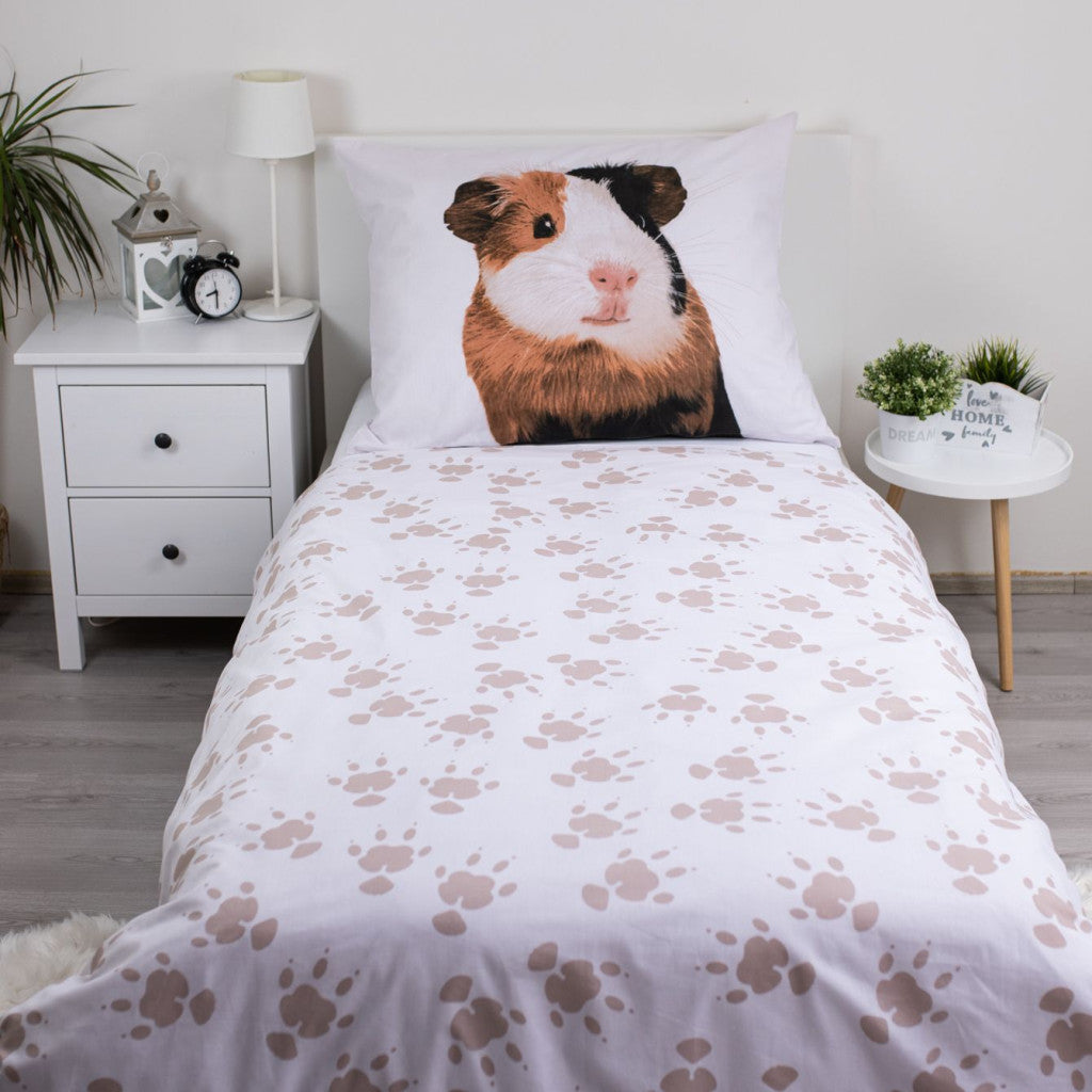 Otroška posteljnina Animals Guinea Pig bela