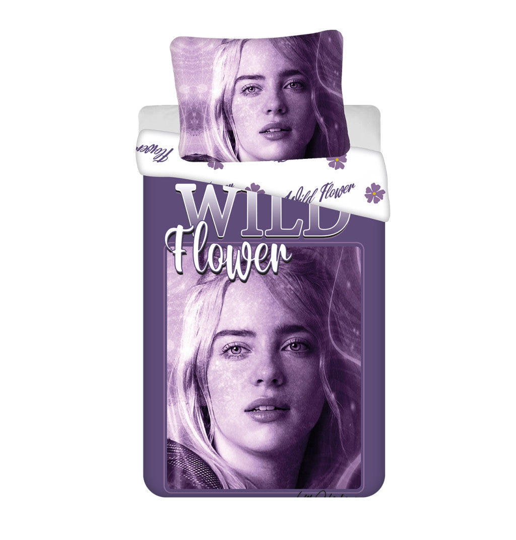 Komplet posteljnine Billie Eilish Wild Flower 140cm—200cm, 70cm—90 cm