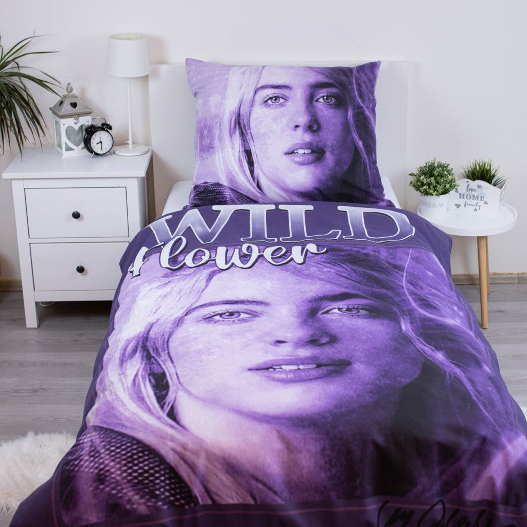 Komplet posteljnine Billie Eilish Wild Flower 140cm—200cm, 70cm—90 cm
