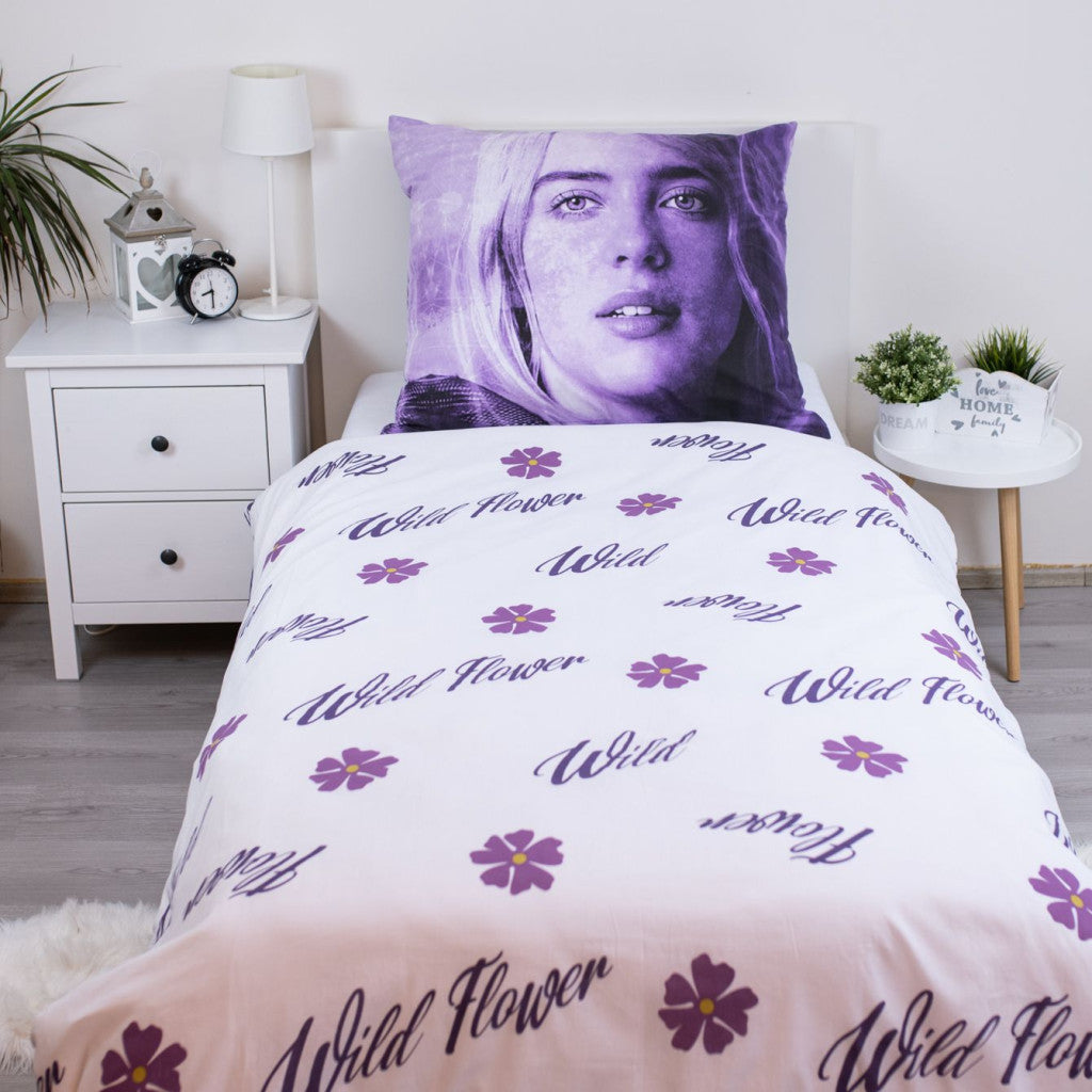Komplet posteljnine Billie Eilish Wild Flower 140cm—200cm, 70cm—90 cm