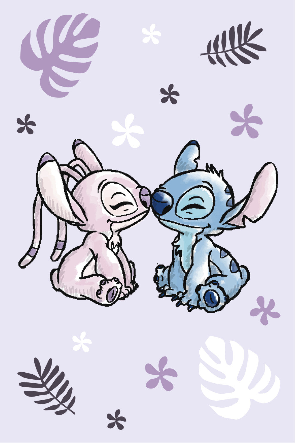 Odeja Disney Lilo and Stitch Purple