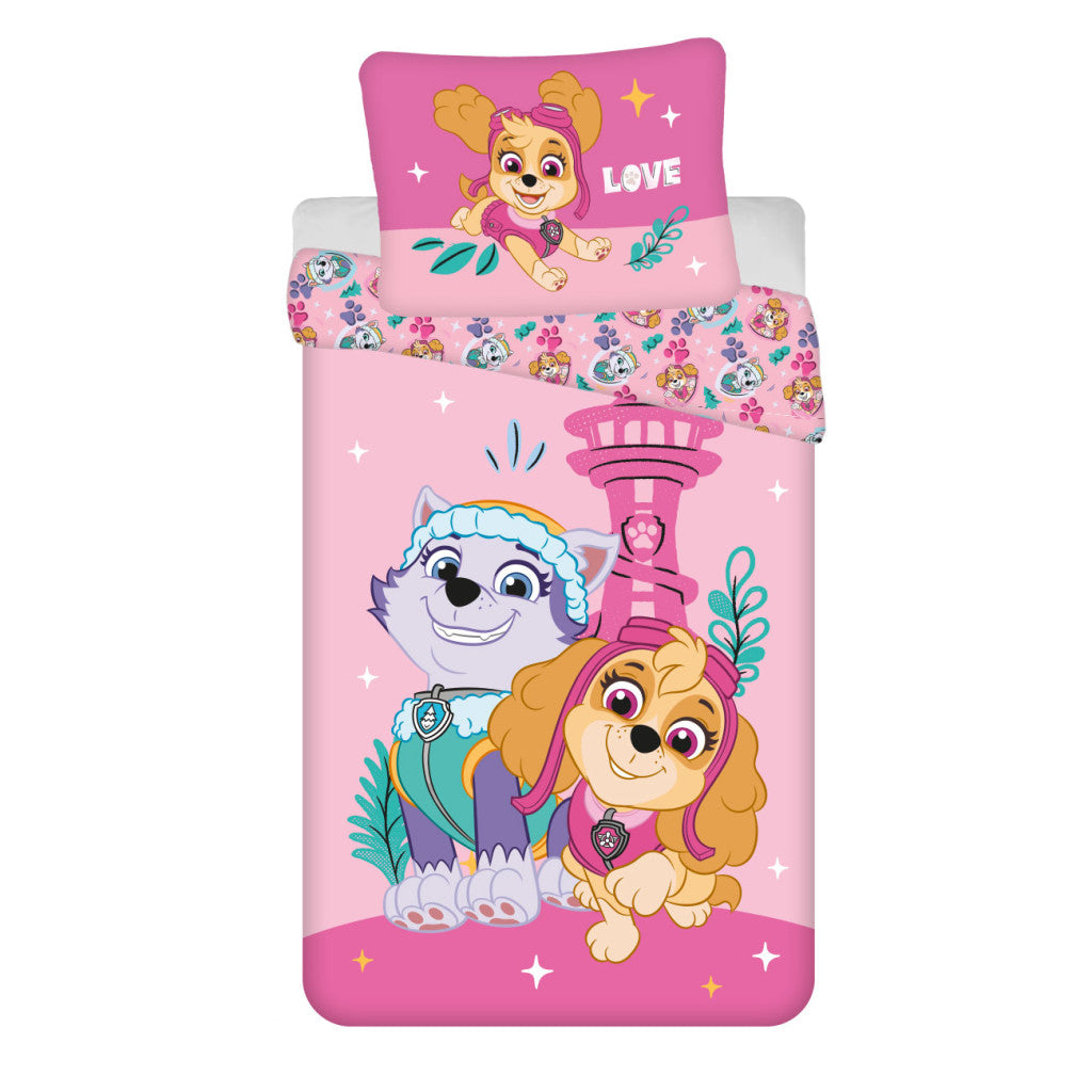Otroška posteljnina Paw Patrol Pink Love