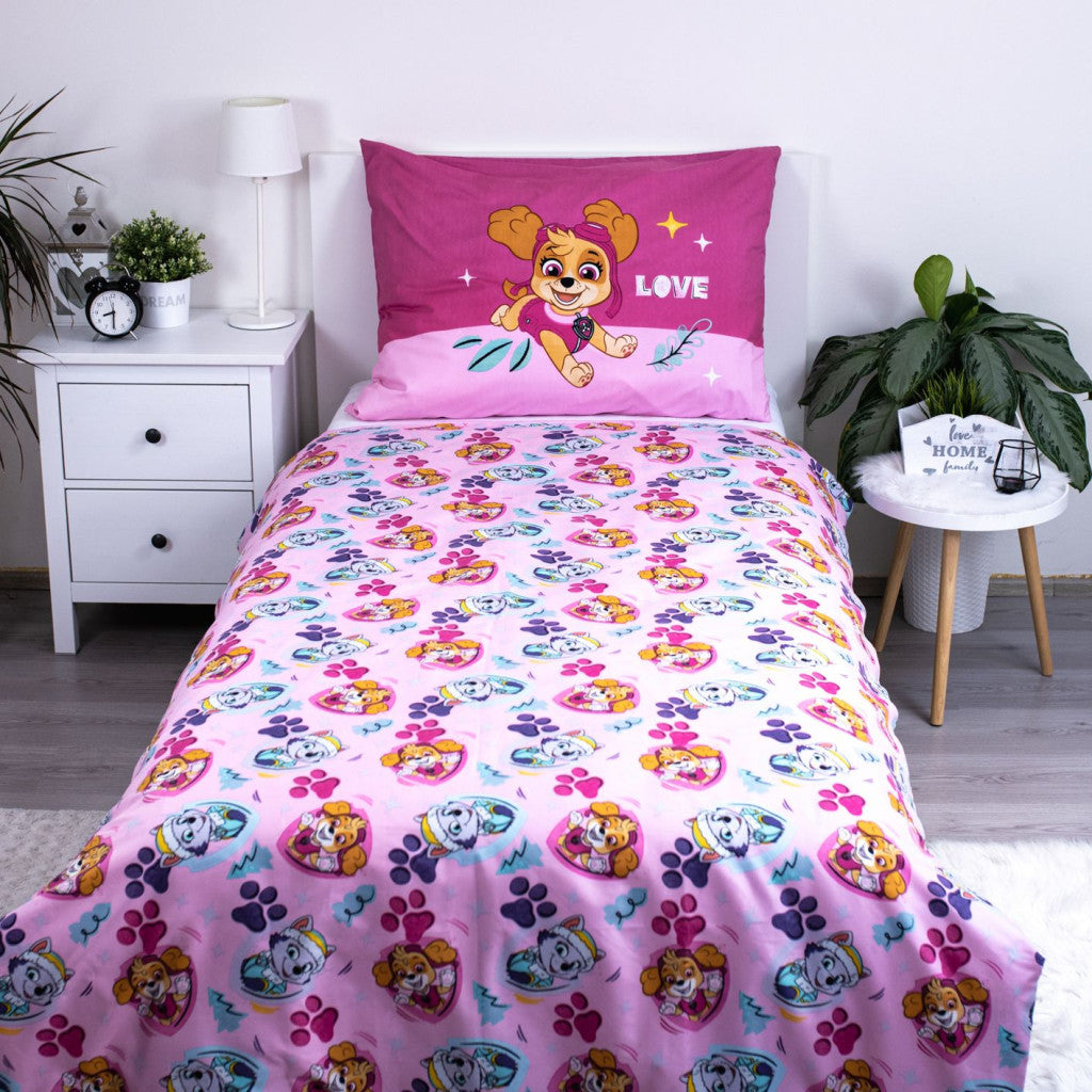 Otroška posteljnina Paw Patrol Pink Love