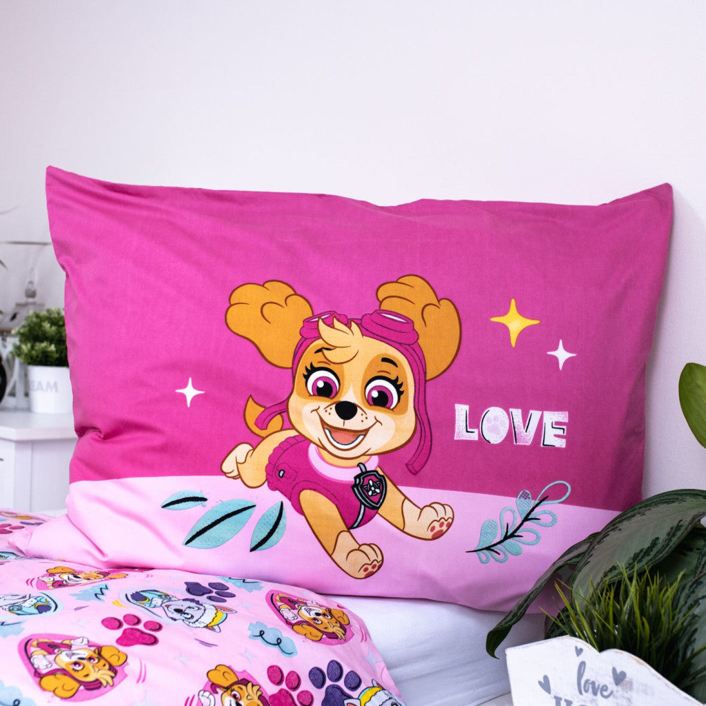 Otroška posteljnina Paw Patrol Pink Love
