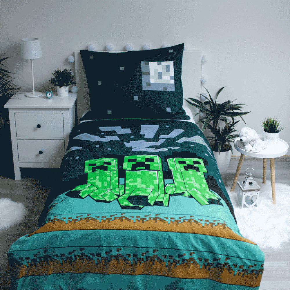 Otroška posteljnina Minecraft Sssleep Tight