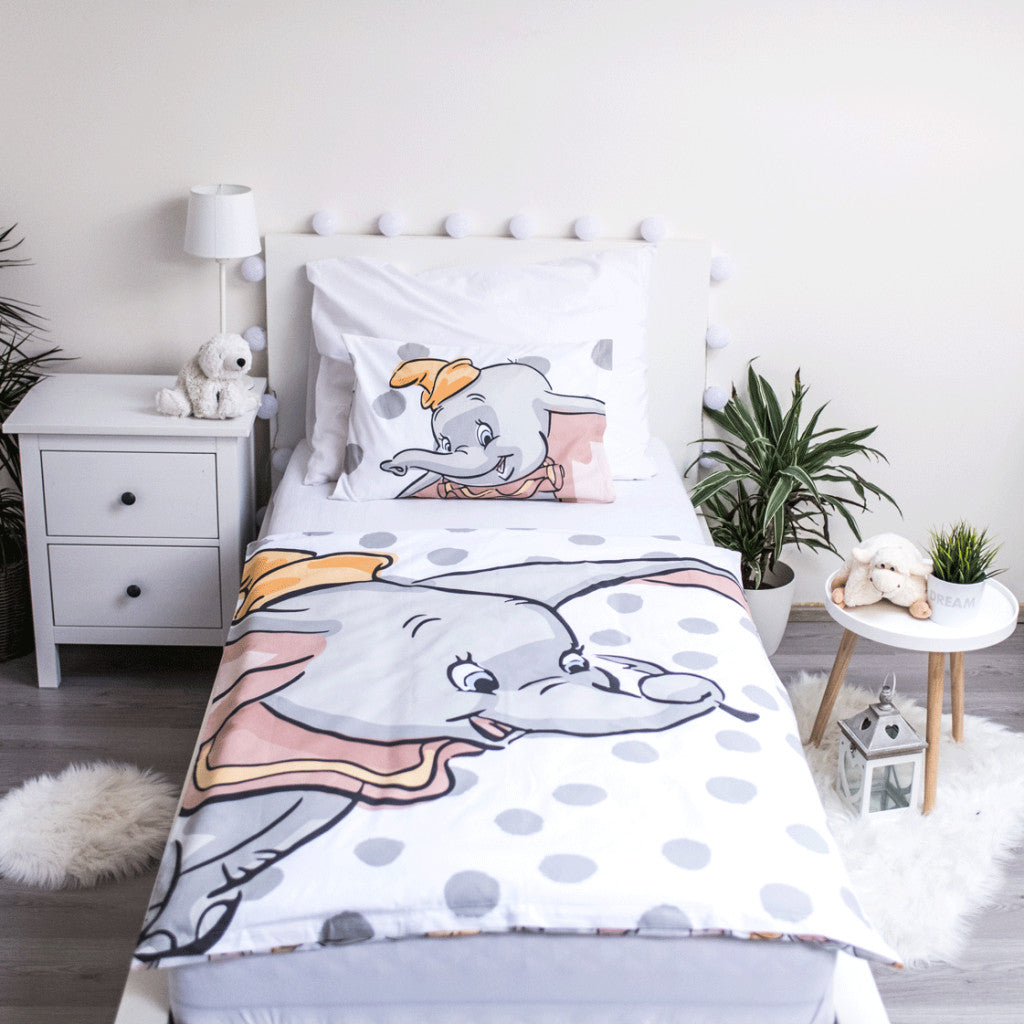 Komplet otroške posteljnine Disney Dumbo Dots 100cm—135cm, 40cm—60 cm