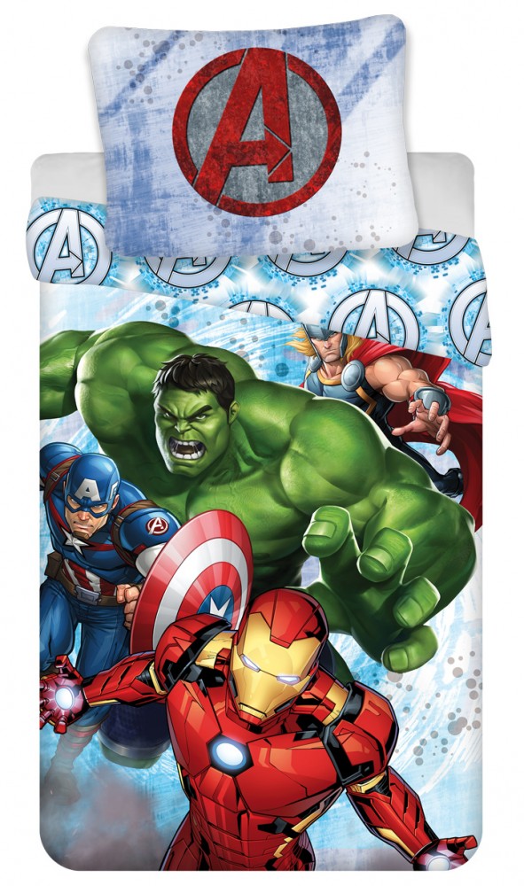 Komplet posteljnine Avengers Heroes 140cm—200cm, 70cm—90 cm