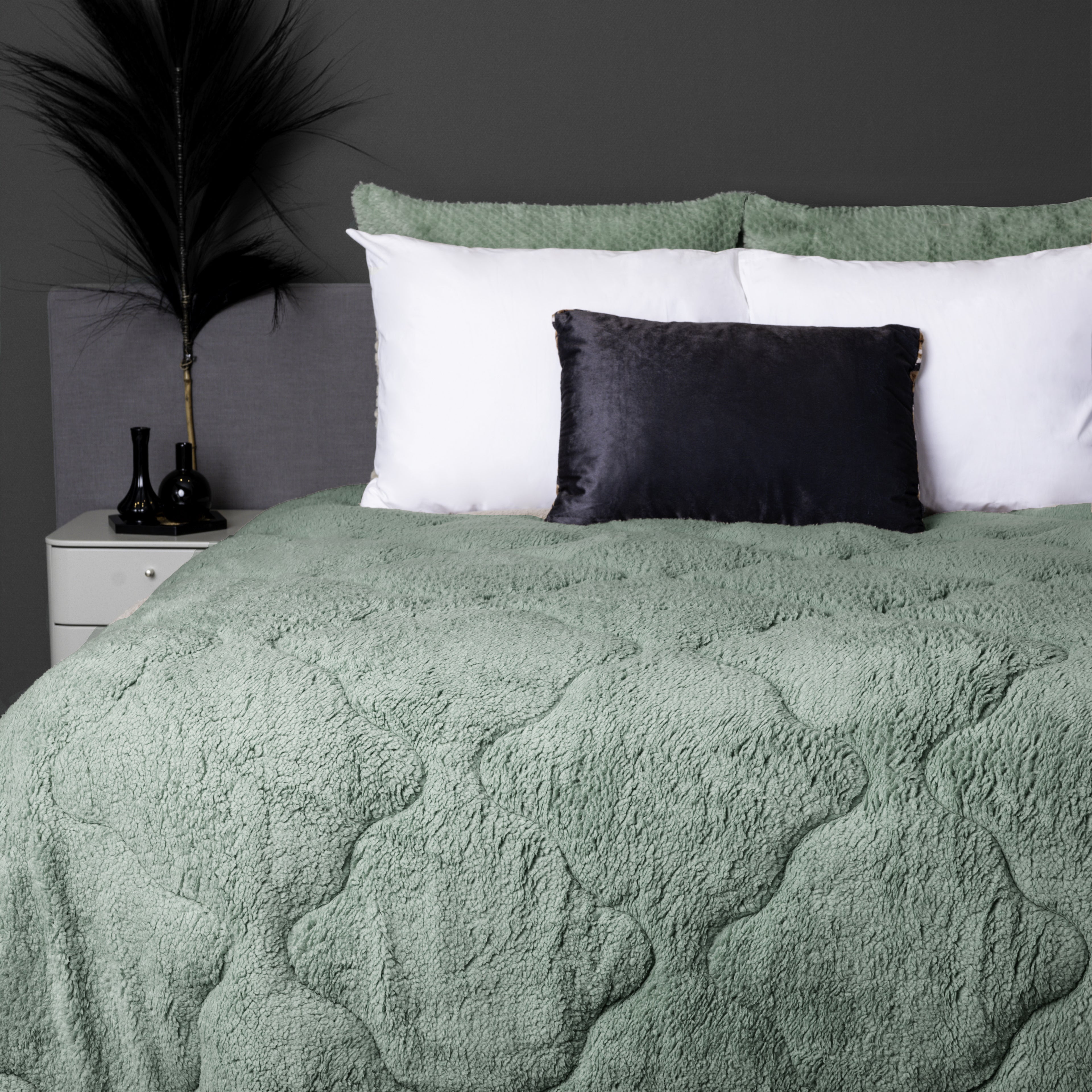 Lazy All-in one Odeja Teddy Dark Green