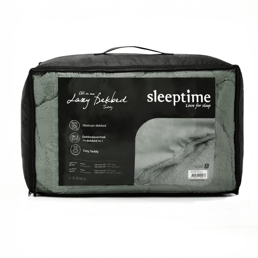 Lazy All-in one Odeja Teddy Dark Green